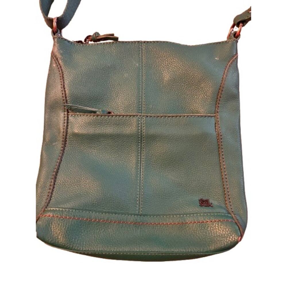 The Sak Playa Phone Crossbody Bag in Teal Leather - Picture 4 of 6
